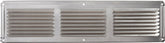 Master Flow EAC16X4 Undereave Vent, 4 in L, 16 in W, 26 sq-ft Net Free Ventilating Area, Aluminum, Mill